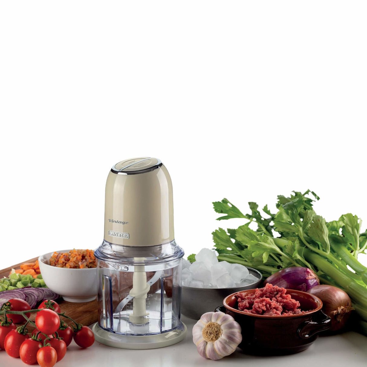 Ariete Vintage Chopper Tritatutto Elettrico Beige