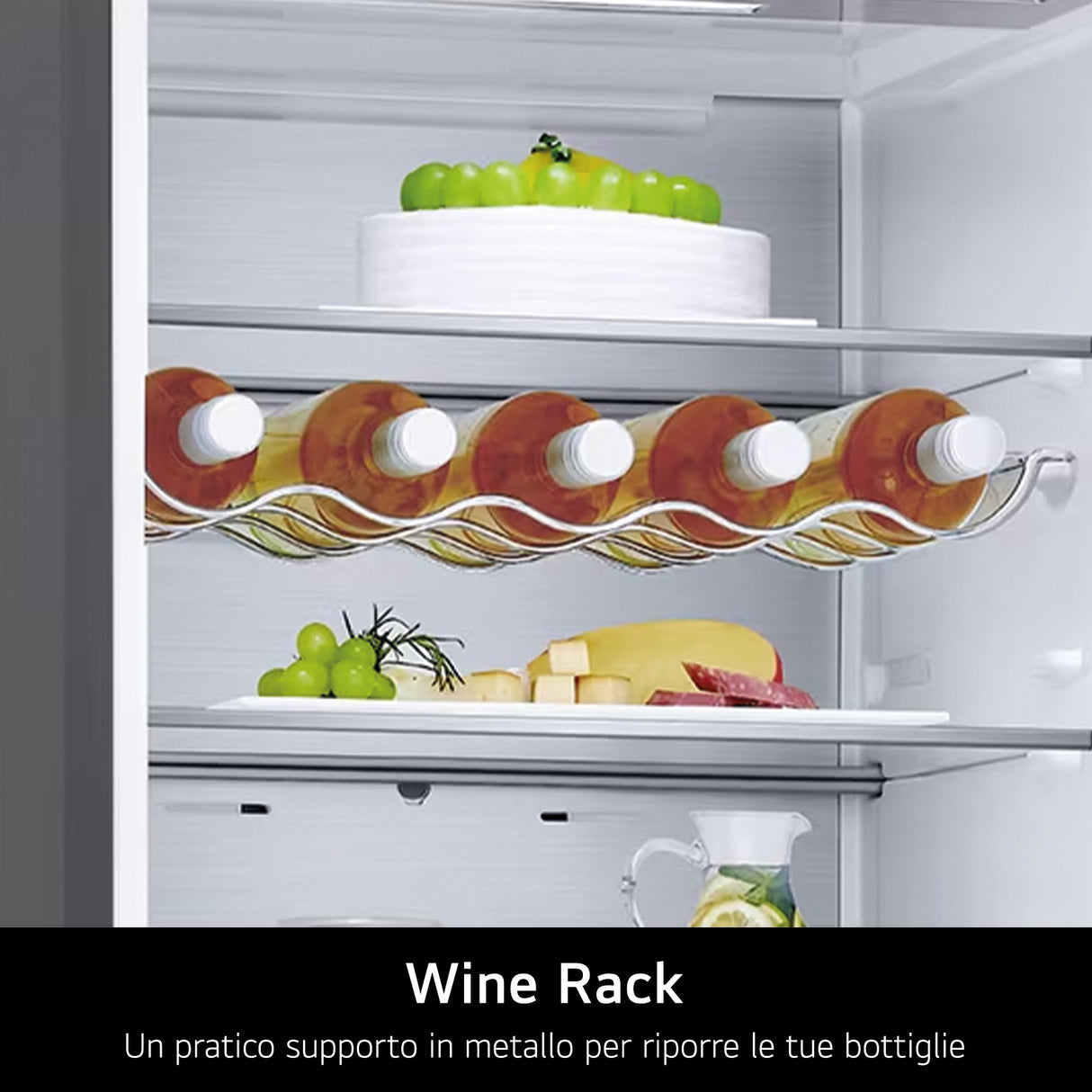 LG GBV7270CMB Frigorifero combinato, Classe C, 387L, Wi-Fi, Door & Linear Cooling, Fresh Converter & Balancer, Acciaio