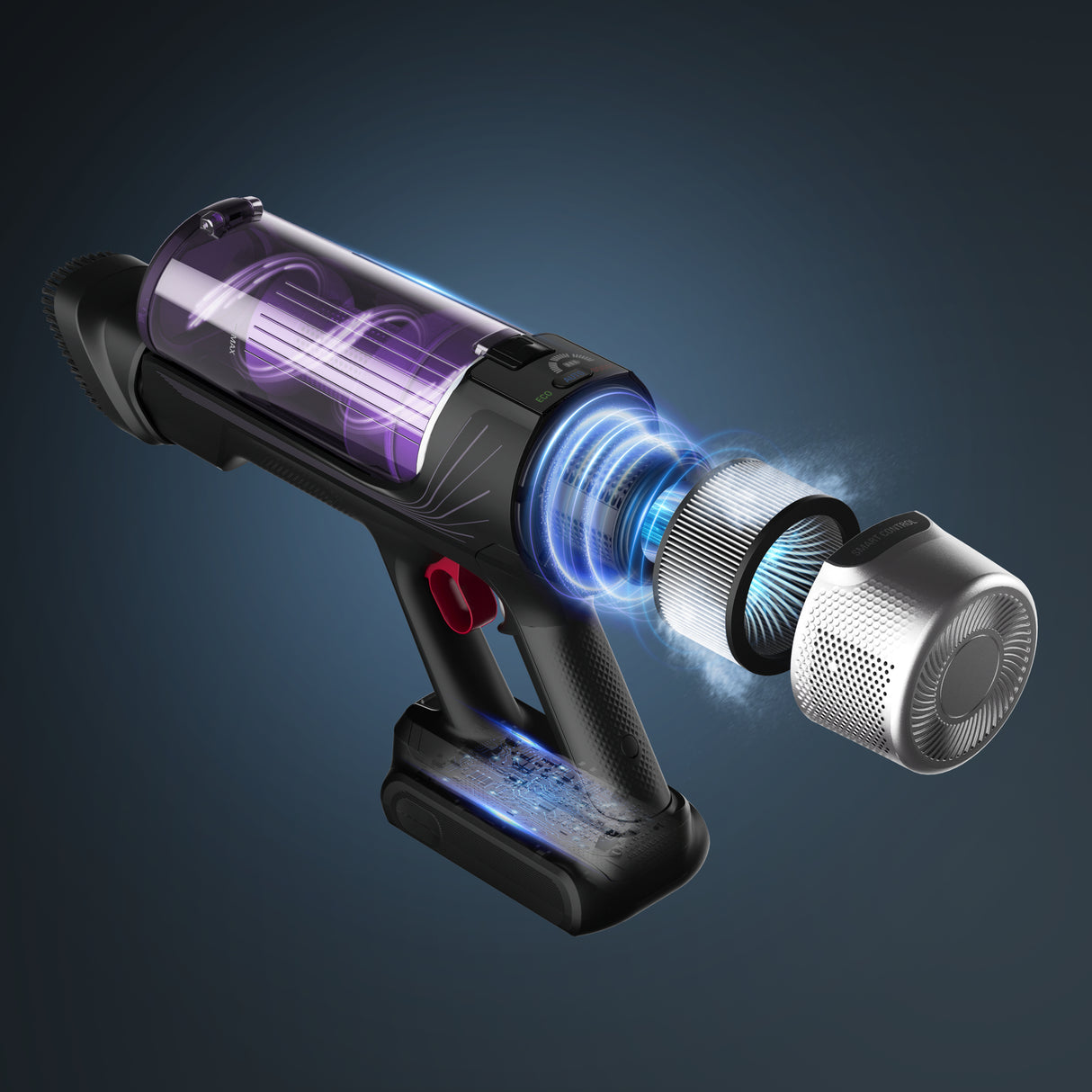 Rowenta RH2037 Aspirapolvere a bastone 2 in 1 Batteria Secco Senza sacchetto 0,4 L 250 W Nero, Viola