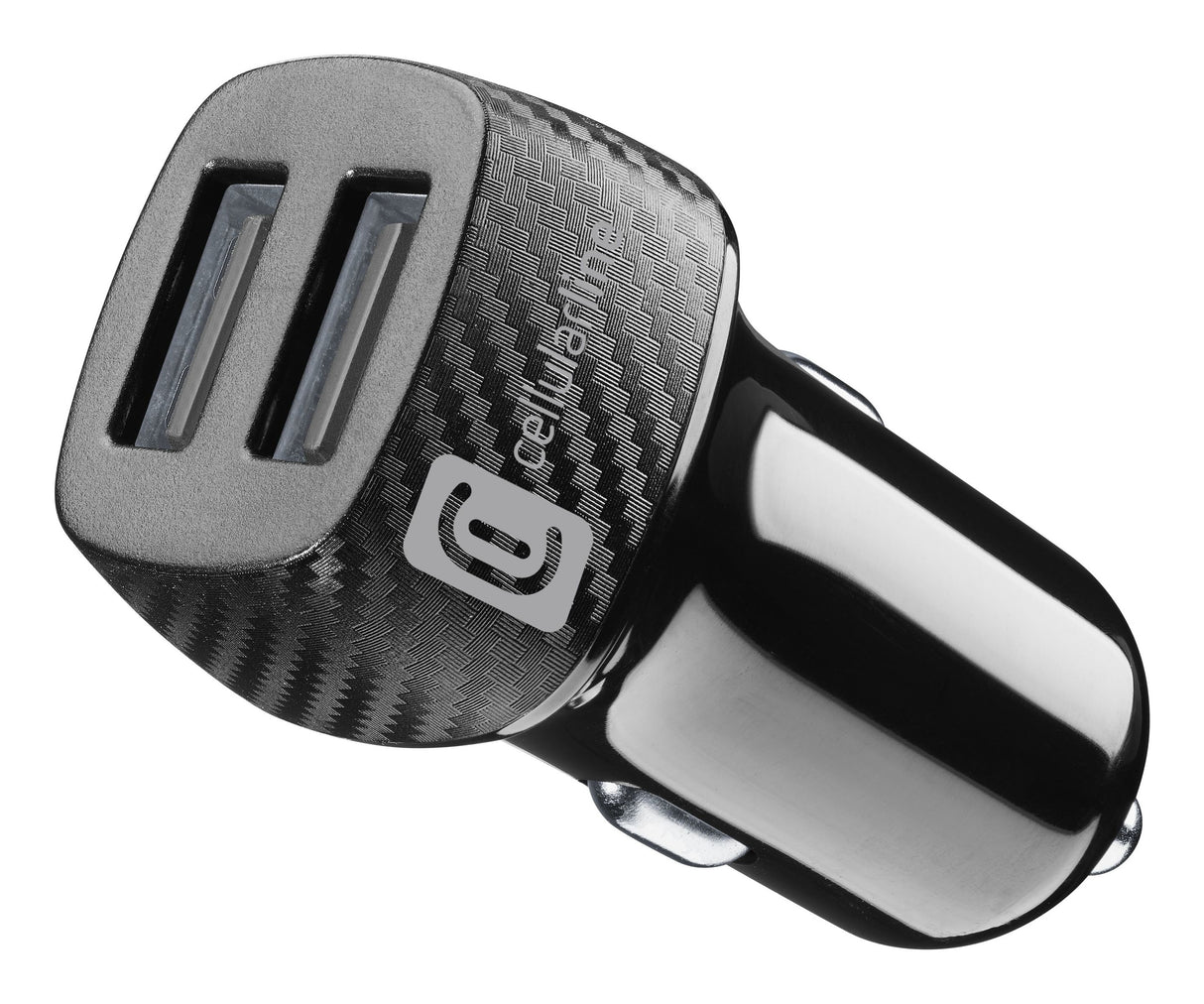 Cellularline USB Car Charger Dual - Universal Caricabatterie da auto con doppia porta USB 10W