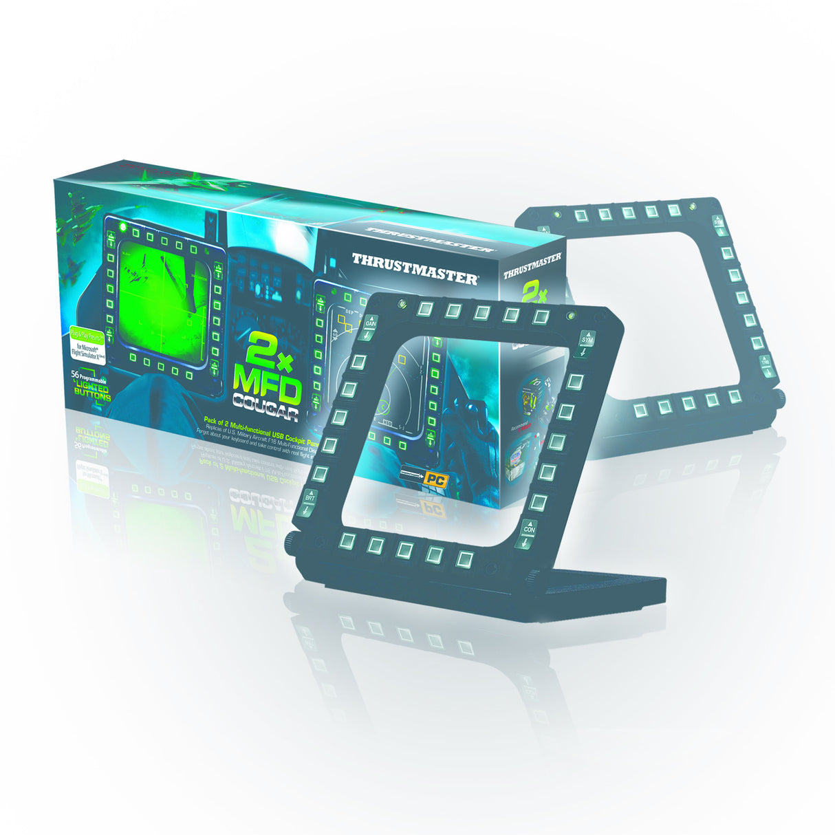 Thrustmaster MFD Cougar Pack Nero Joystick PC