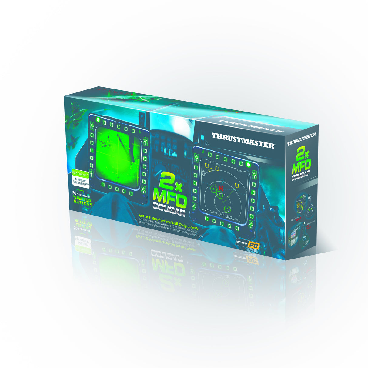 Thrustmaster MFD Cougar Pack Nero Joystick PC