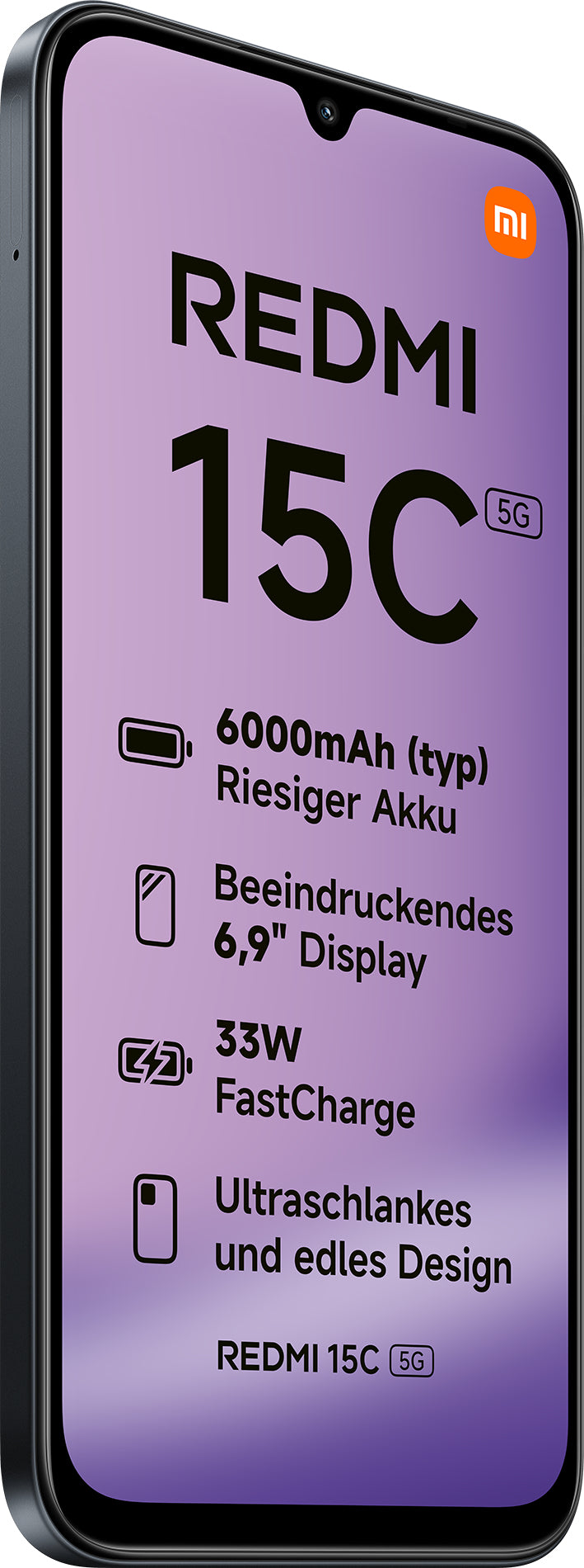 Xiaomi Redmi 15C 17,5 cm (6.9") 5G USB tipo-C 4 GB 128 GB 6000 mAh Nero