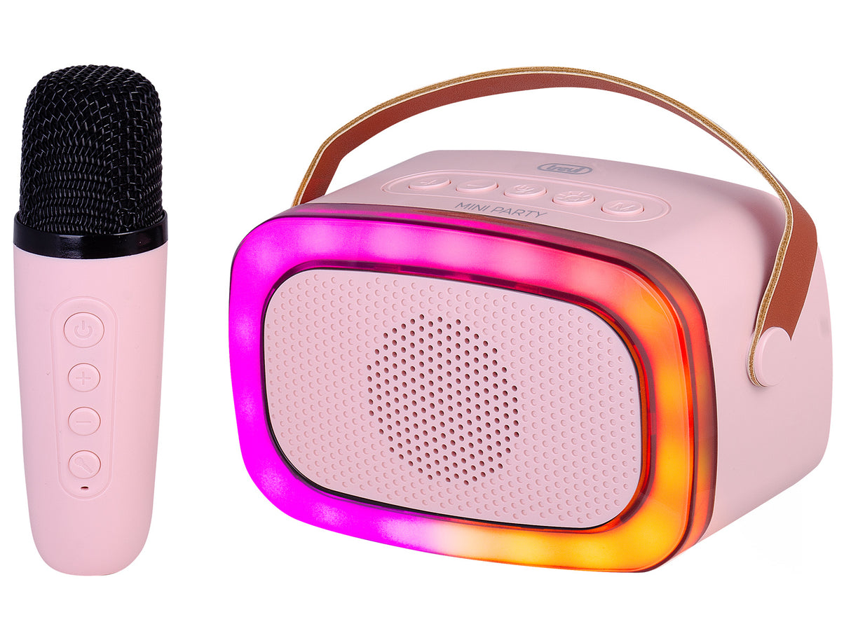 Trevi XR JUMP ALTOPARLANTE KARAOKE PORTATILE 10W WIRELESS USB MICRO SD AUX-IN XR 8A01 MINIPARTY ROSA