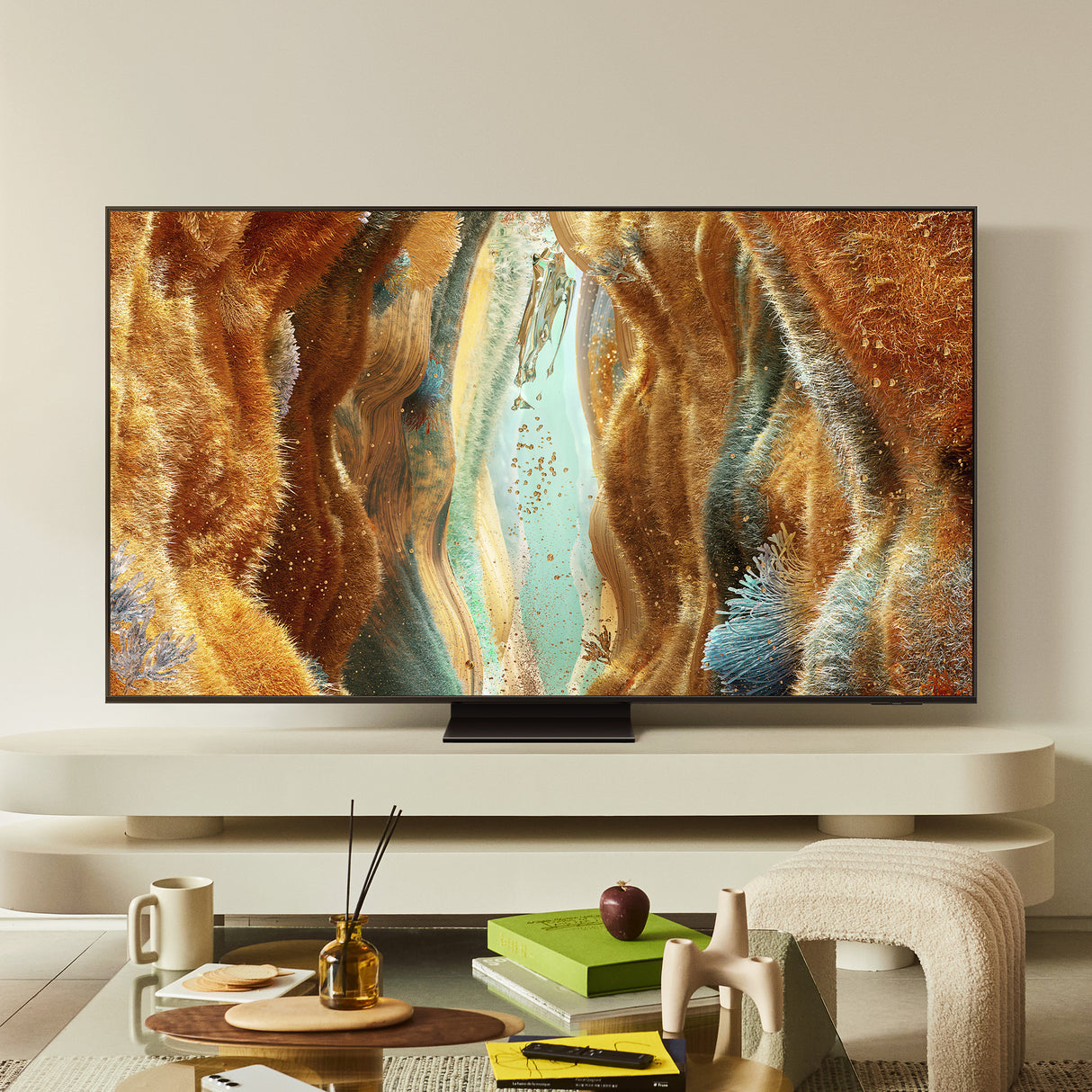 Samsung Neo QLED AI TV 75" QE75QN70FAUXZT 4K Mini LED, Processore NQ4 AI Gen2, 4K AI Upscaling, Motion Xcelerator 144Hz, Neo Quantum HDR, OTS Lite, AirSlim Design, Vision AI Smart TV, 2025