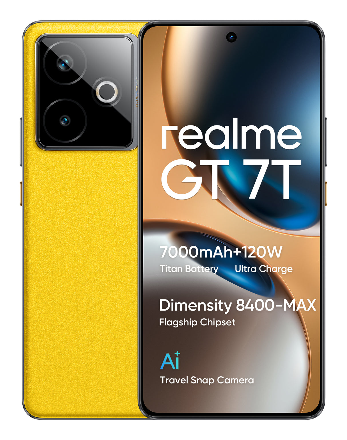 realme GT 7T 17,3 cm (6.8") Doppia SIM Android 15 5G USB tipo-C 12 GB 512 GB 7000 mAh Giallo