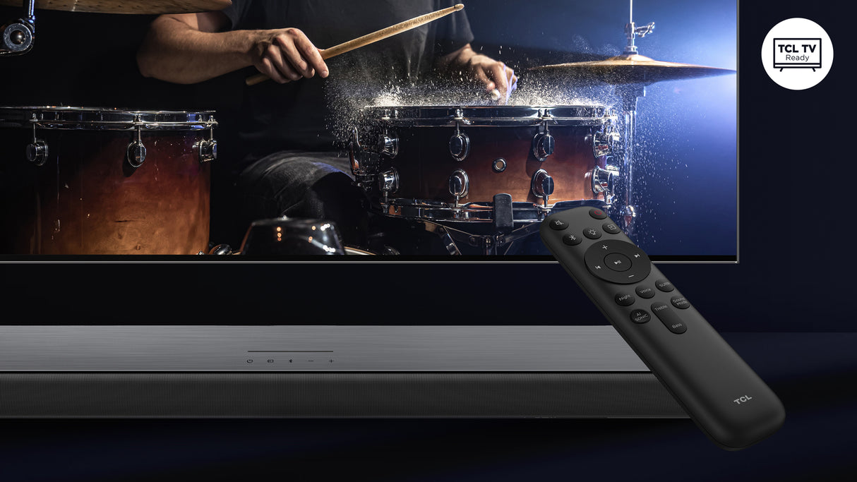 TCL S Soundbar S55H 2.1 canali, Dolby Atmos con Subwoofer integrato, supporto HDMI eARC, Bluetooth, 220W