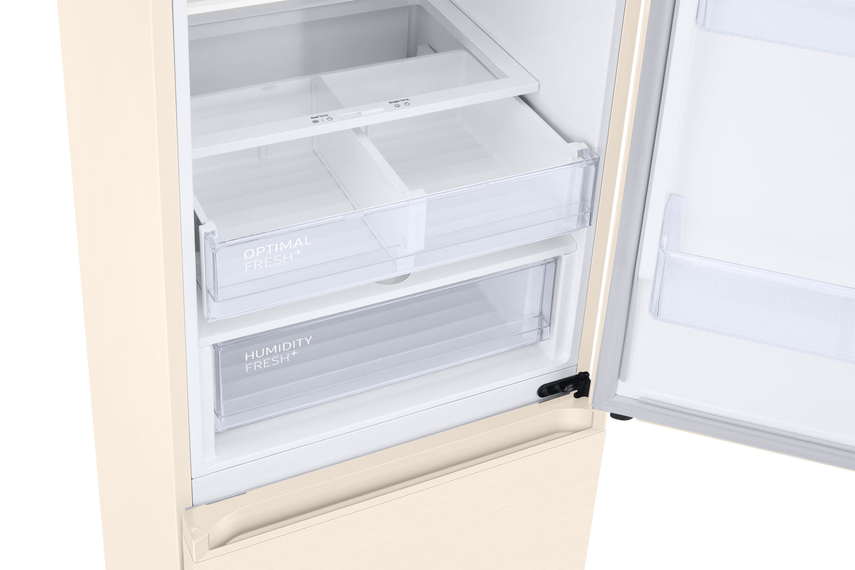 Samsung RB38C603DEL frigorifero Combinato EcoFlex AI Libera installazione con congelatore Wifi 2m 390 L Classe D, Sabbia