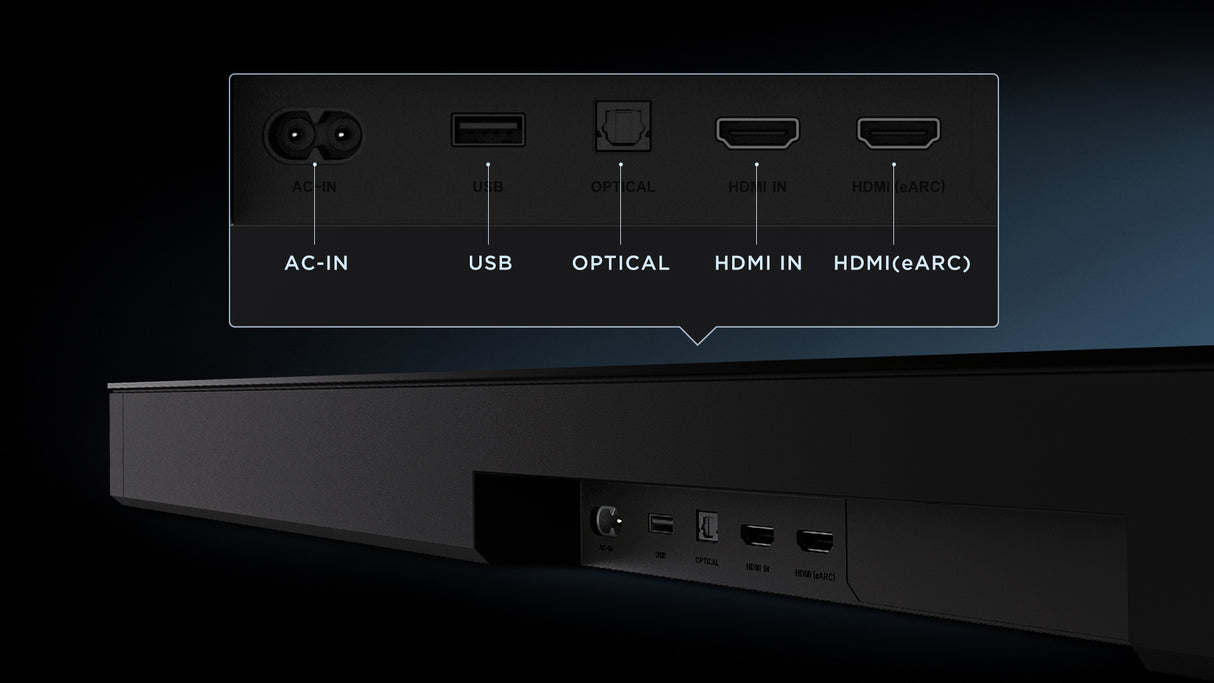 TCL Q Soundbar Q85H 7.1.4 canali, Dolby Atmos con Subwoofer integrato, 1020W