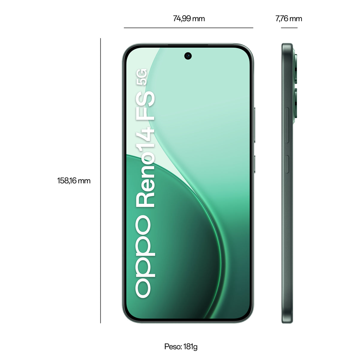 Oppo Reno14 Fs Smartphone Luminous Green
