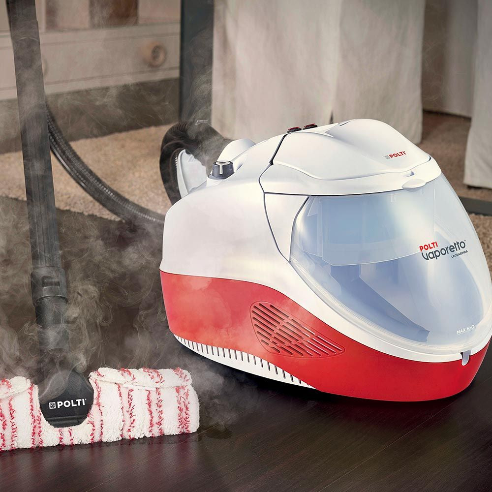 Polti Vaporetto Lecoaspira FAV50 Multifloor Pulitore a vapore cilindrico 1,8 L 1350 W Rosso, Bianco