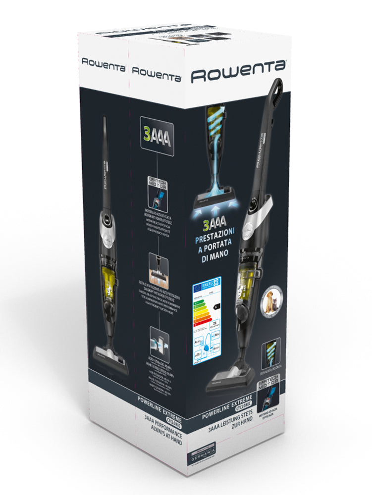 Rowenta RH8155 Powerline Extreme Cyclonic, Scopa Elettrica con Filo e Senza Sacco, Tecnologia Ciclonica