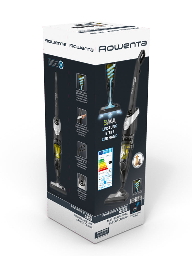 Rowenta RH8155 Powerline Extreme Cyclonic, Scopa Elettrica con Filo e Senza Sacco, Tecnologia Ciclonica