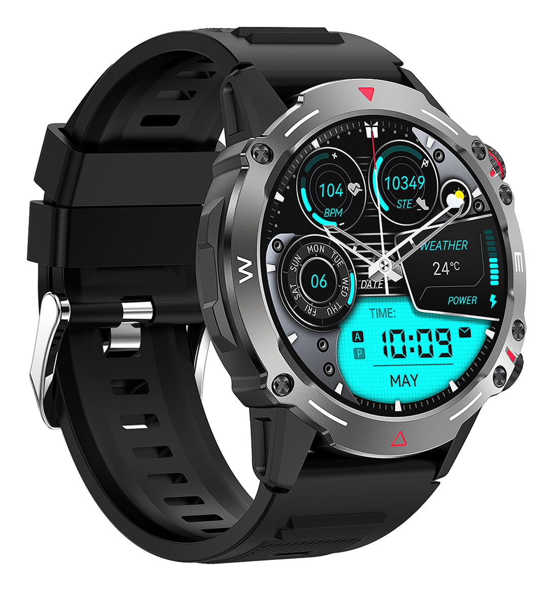 Trevi T-FIT 510 A 3,63 cm (1.43") AMOLED Digitale 466 x 466 Pixel Touch screen Nero