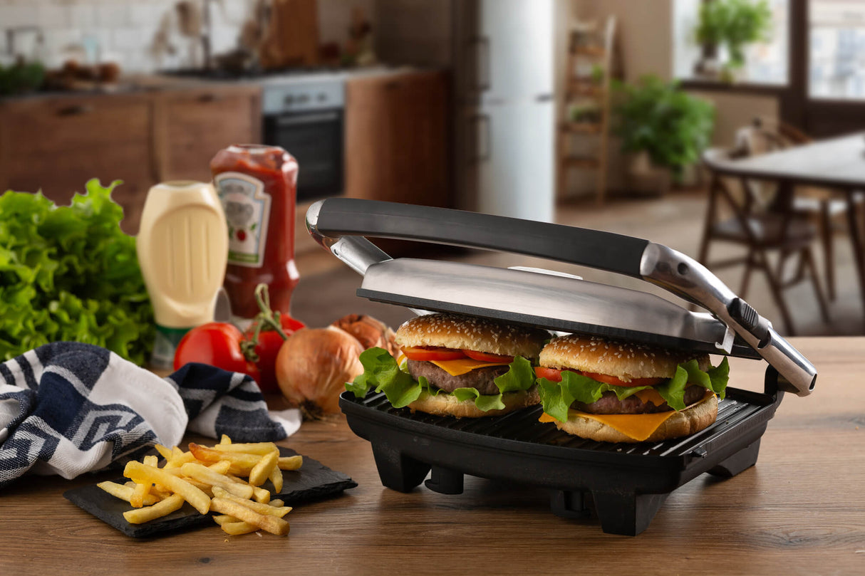 Ariete Toast&Grill Slim Tostiera Silver e Black