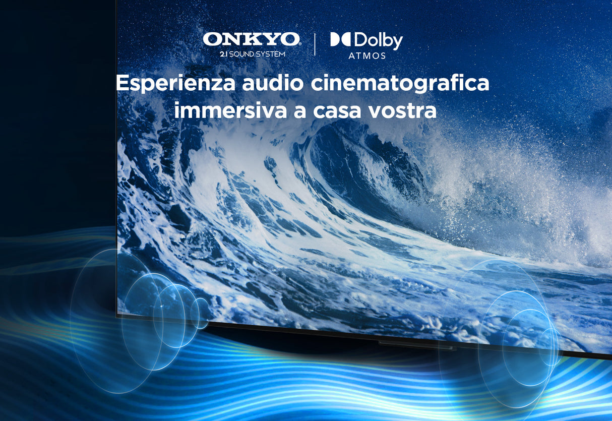 TCL C69 Serie C6 Smart TV QLED 4K 55" 55C69B, audio Onkyo con subwoofer, Dolby Vision - Atmos, Google TV