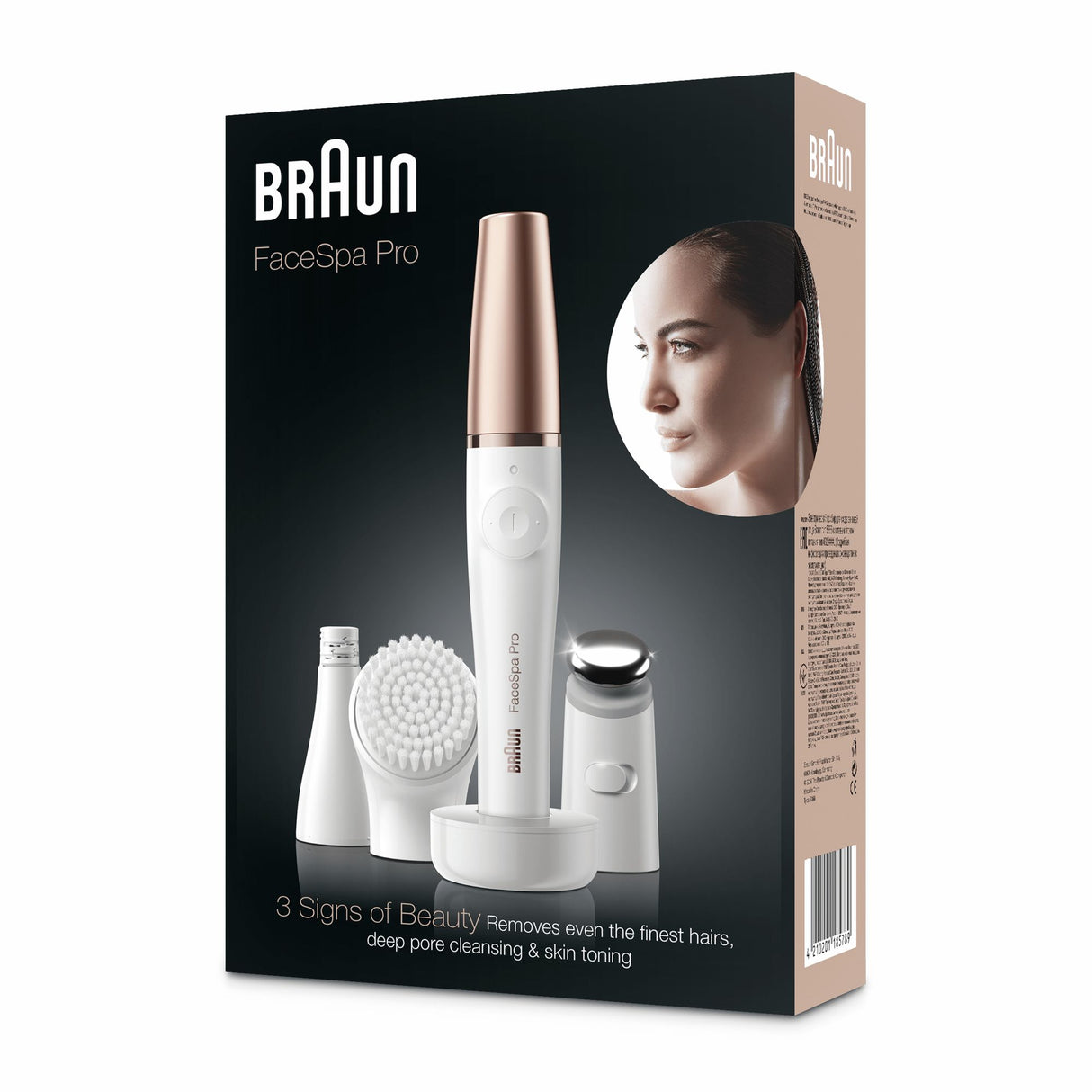 Braun FaceSpa Pro SE911, Bellezza Viso Epilatore Tutto-In-Uno, Incluso Epilatore Per Il Viso Con Dieci Micro Fori, Testina Tonificante E Spazzola Di Pulizia, Ricaricabile Con 90 Minuti Di Uso Senza Fili