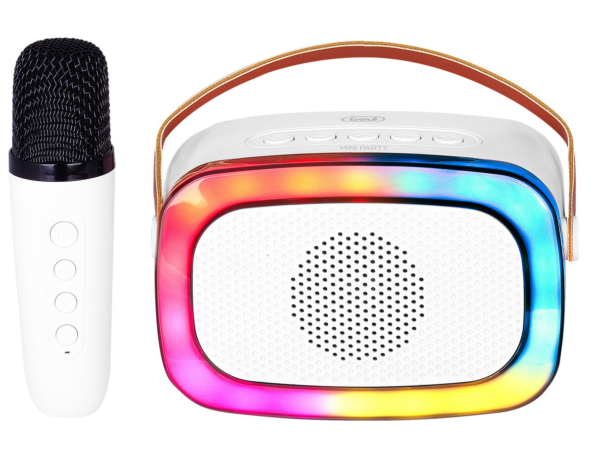 Trevi XR JUMP ALTOPARLANTE KARAOKE PORTATILE 10W WIRELESS USB MICRO SD AUX-IN XR 8A01 MINIPARTY BIANCO
