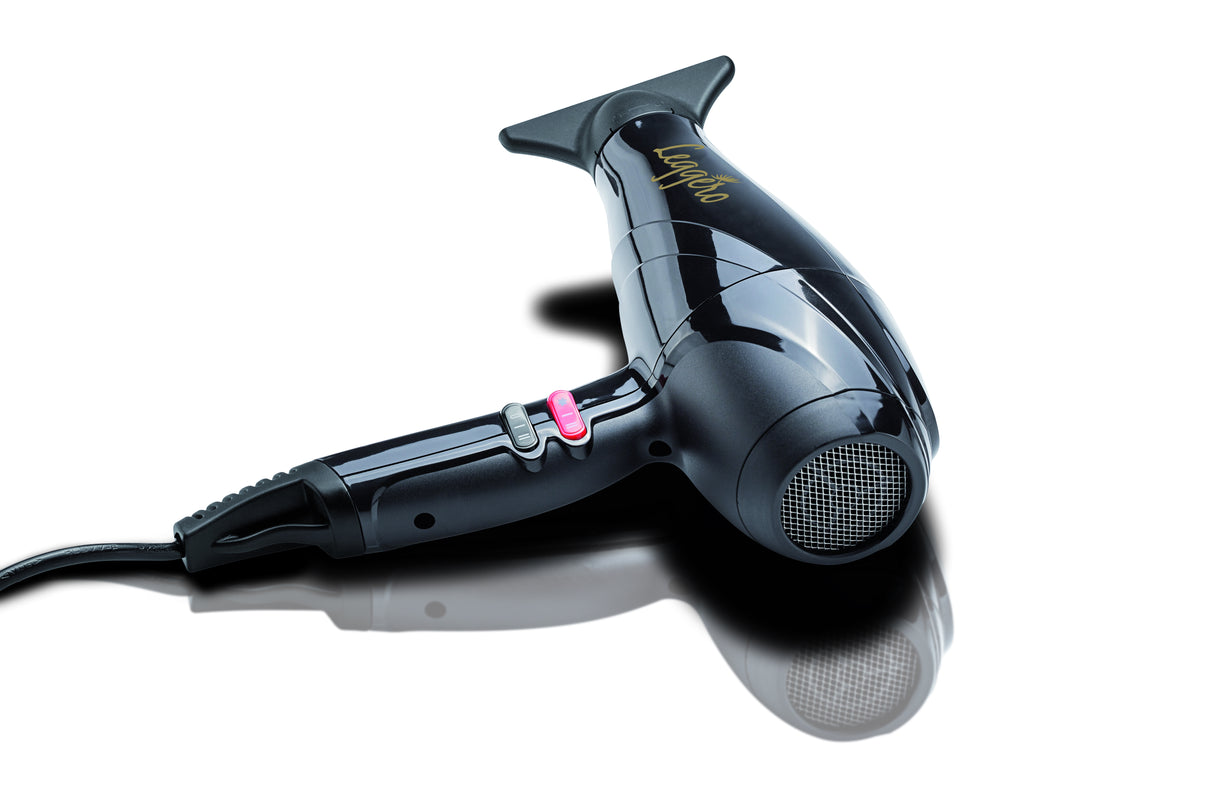 GA.MA Phon Leggero Gama, Made in Italy, Ultraleggero, Ergonomico, 2400W, Motore AC a Lunga Durata, 6 COmbinazioni di Temperatura e Velocità, Pulsante Aria Fredda, Include una Bocchetta 9mm, cavo lungo 3m