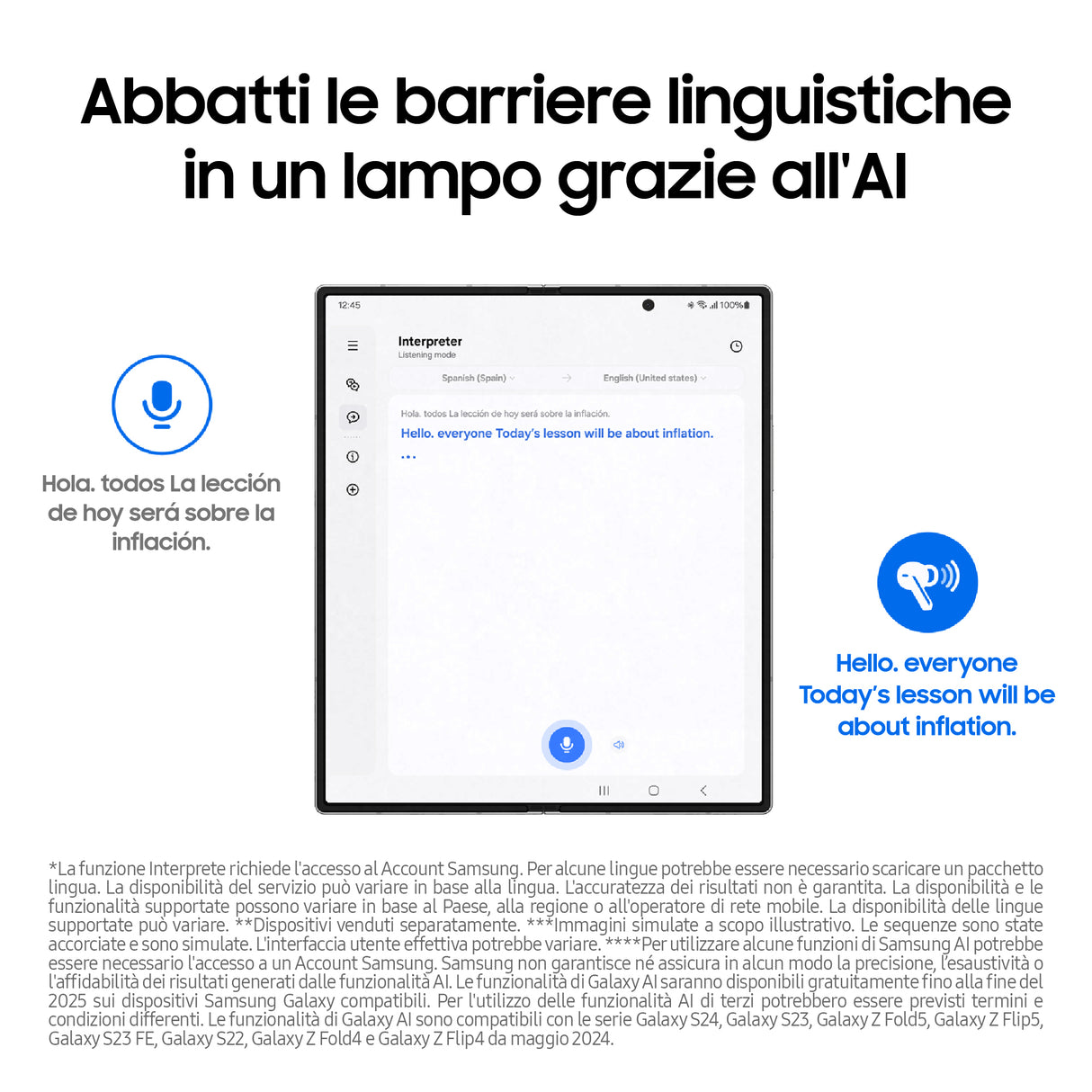 Samsung Galaxy Buds3 Auricolari AI open-type True Wireless, Audio Hi-Fi, Impermeabilità IP57, Silver