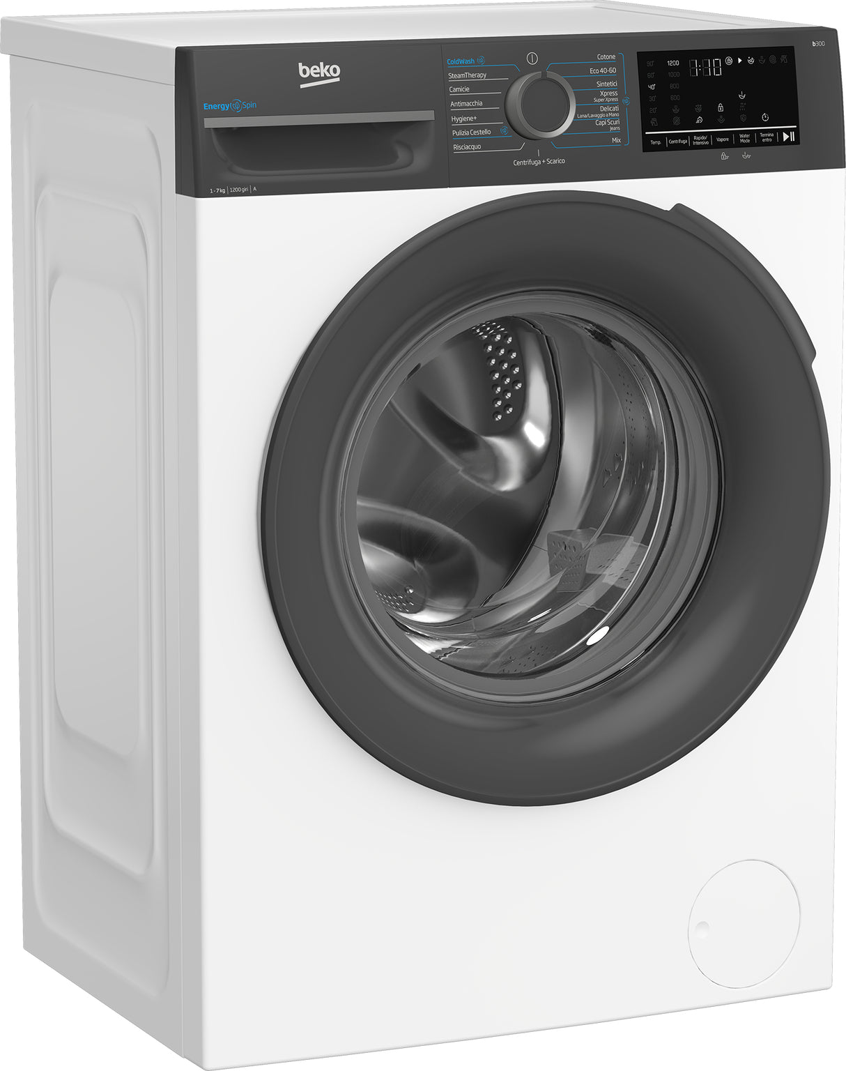 Beko b300 BMEUWSU4721A: Lavatrice EnergySpin 7Kg Slim, Classe A, 1200giri