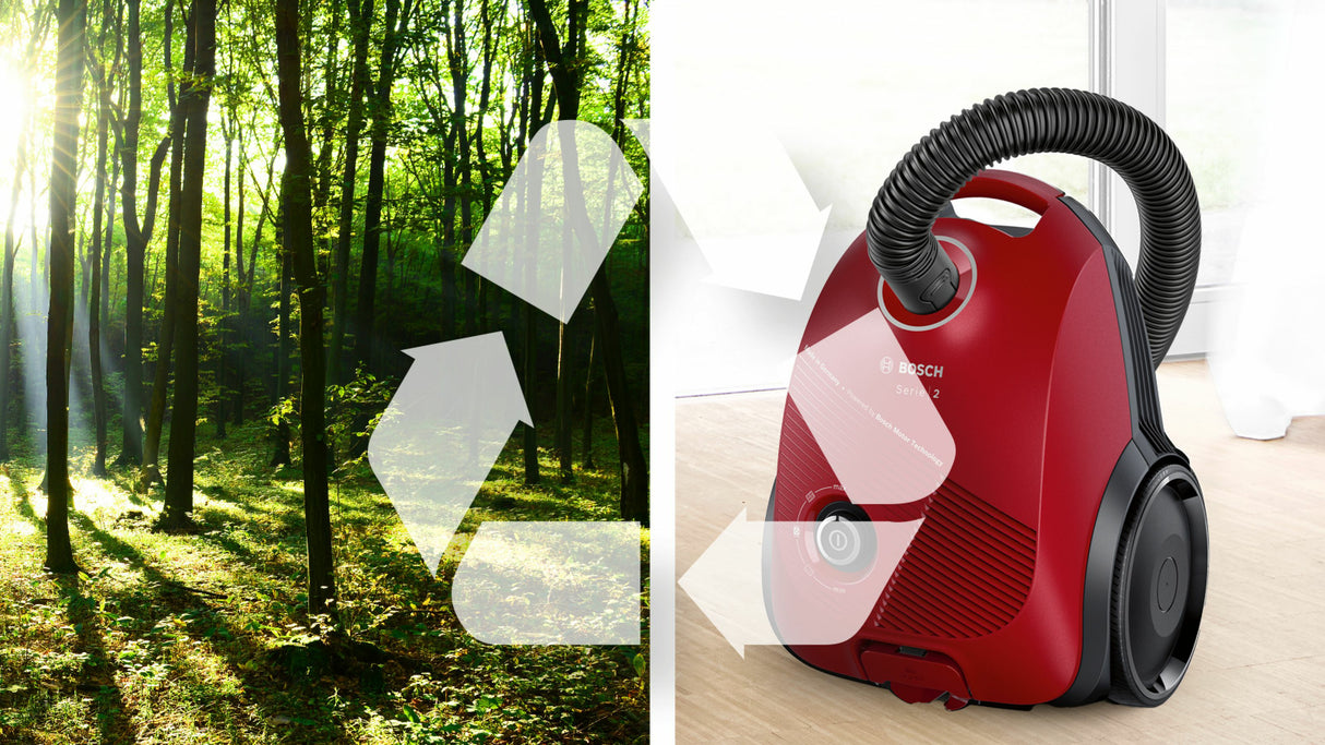 Bosch Serie 2 BGBS2RD1 Aspirapolvere con sacco Rosso