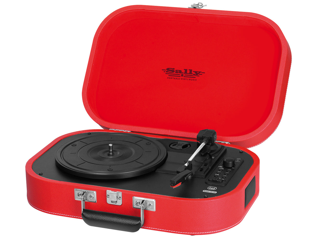 Trevi SALLY GIRADISCHI STEREO WIRELESS USB AUX-IN BATTERIA RICARICABILE TT 1020 BT ROSSO