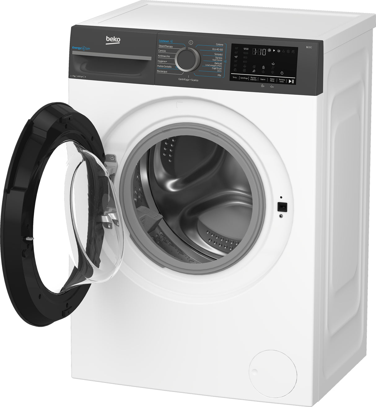 Beko b300 BMEUWSU4721A: Lavatrice EnergySpin 7Kg Slim, Classe A, 1200giri