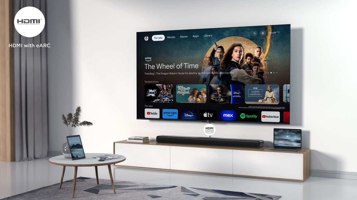 TCL S Soundbar S45H 2.0 canali, Dolby Atmos, supporto HDMI eARC, Bluetooth, 100W