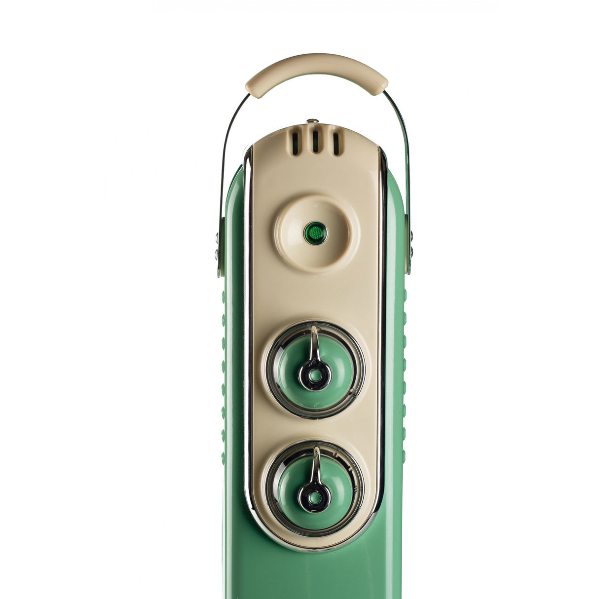 Ariete 838 Radiatore a olio Vintage Celeste - 9 elementi riscaldanti - 3 livelli di potenza - Maniglia e ruote per facile trasporto - max 2000 Watt