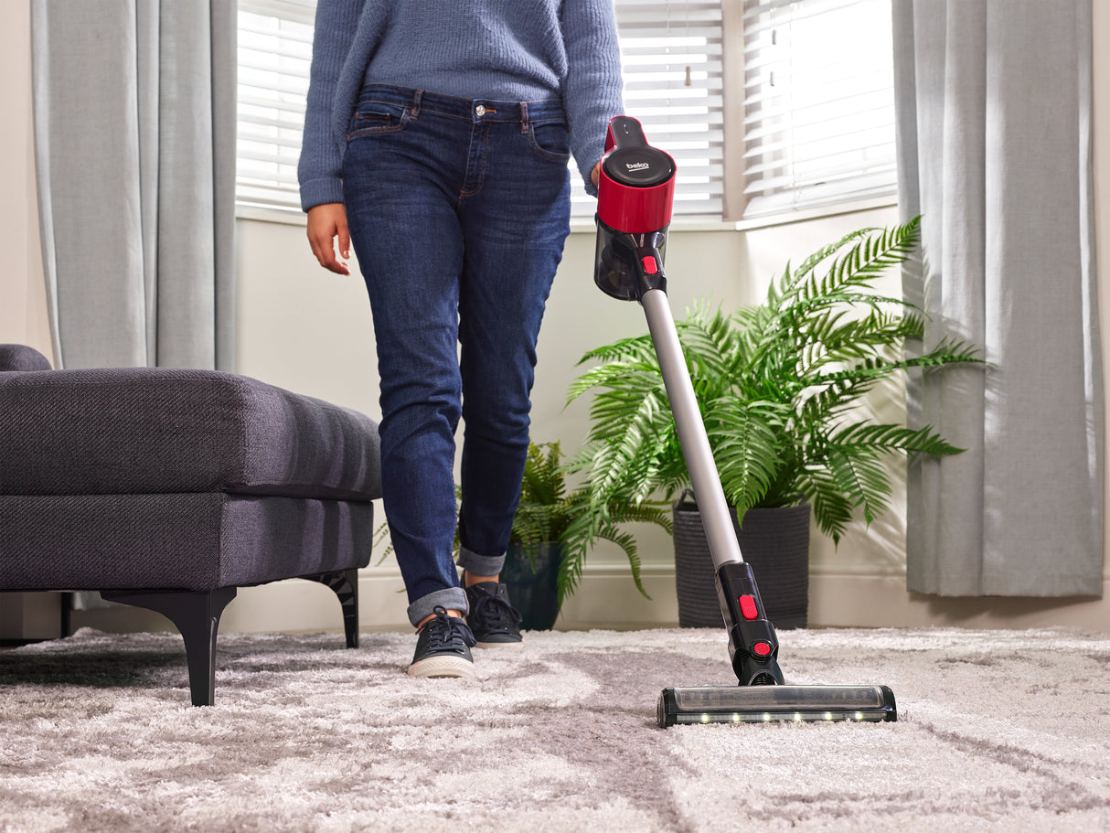 Beko VRT50121VR scopa elettrica Aspirapolvere elettrica Batteria Secco MIF Senza sacchetto 0,55 L 110 W Rosso