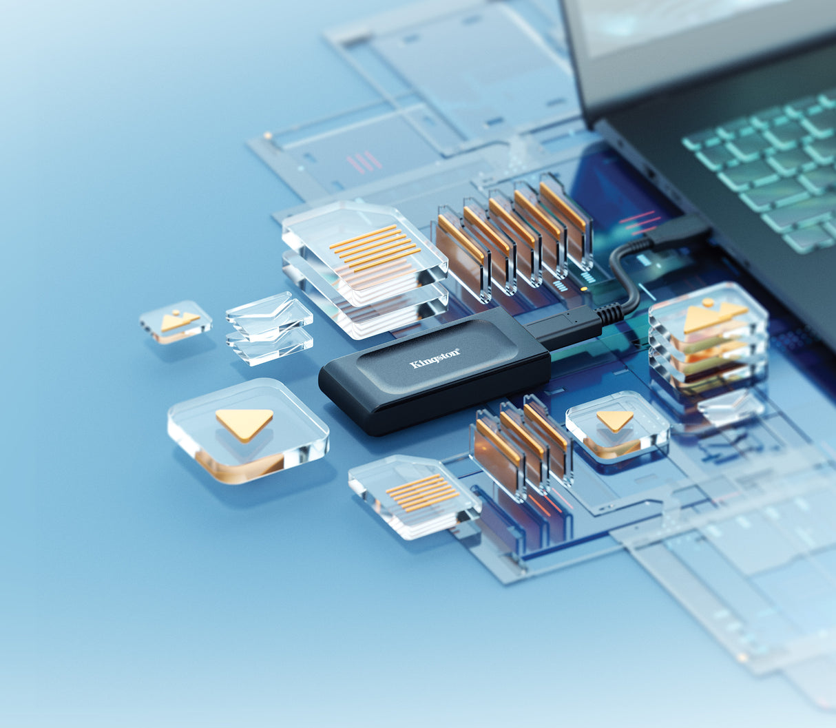 Kingston Technology 2TB SSD esterno XS1000 USB 3.2 Gen 2