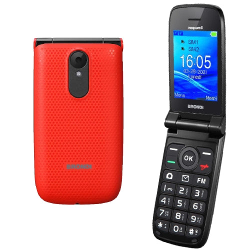Brondi Magnum 4 7,11 cm (2.8") Rosso Telefono cellulare basico
