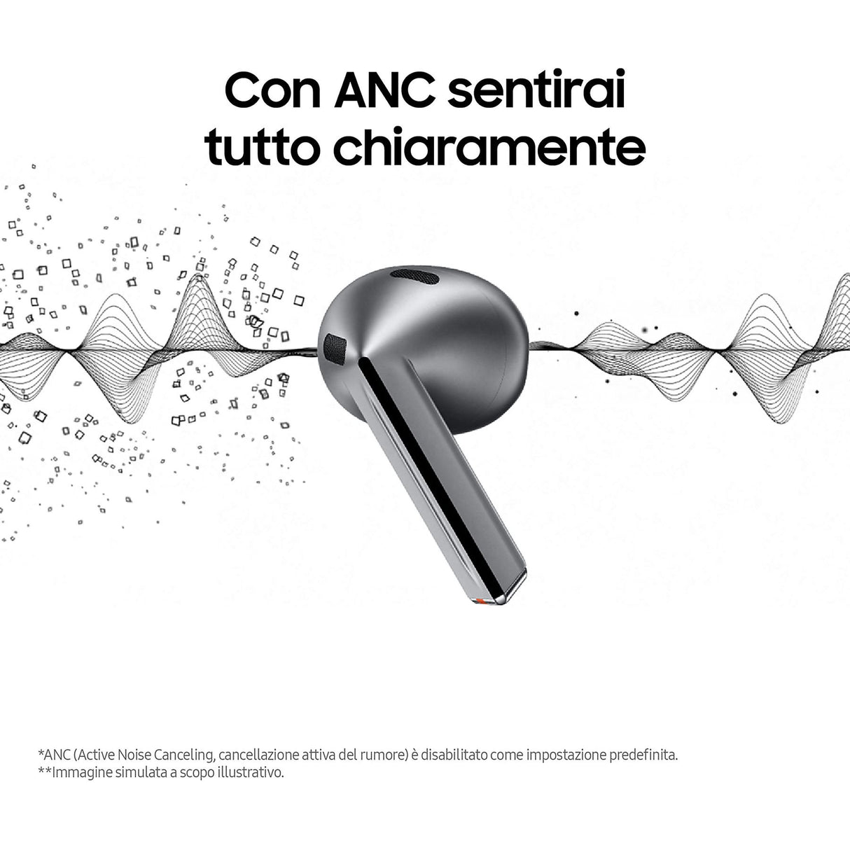Samsung Galaxy Buds3 Auricolari AI open-type True Wireless, Audio Hi-Fi, Impermeabilità IP57, Silver