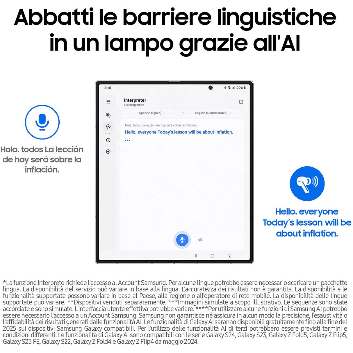 Samsung Galaxy Buds3 Auricolari AI open-type True Wireless, Audio Hi-Fi, Impermeabilità IP57, Silver