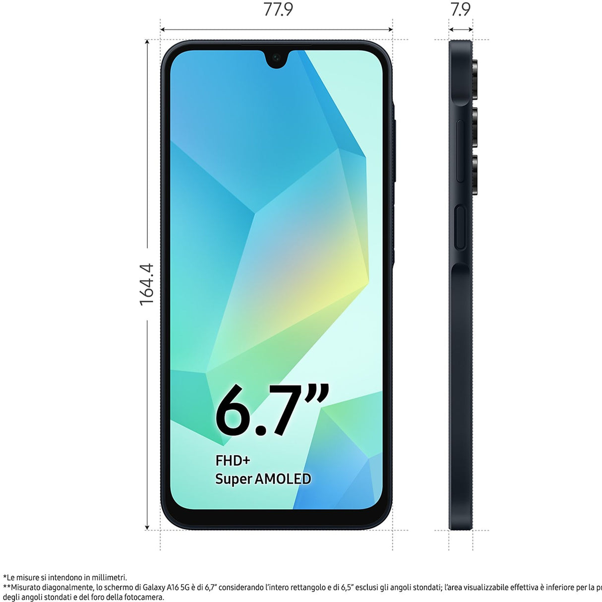 Samsung Galaxy A16 5G 17 cm (6.7") Dual SIM ibrida USB tipo-C 4 GB 128 GB 5000 mAh Nero, Blu