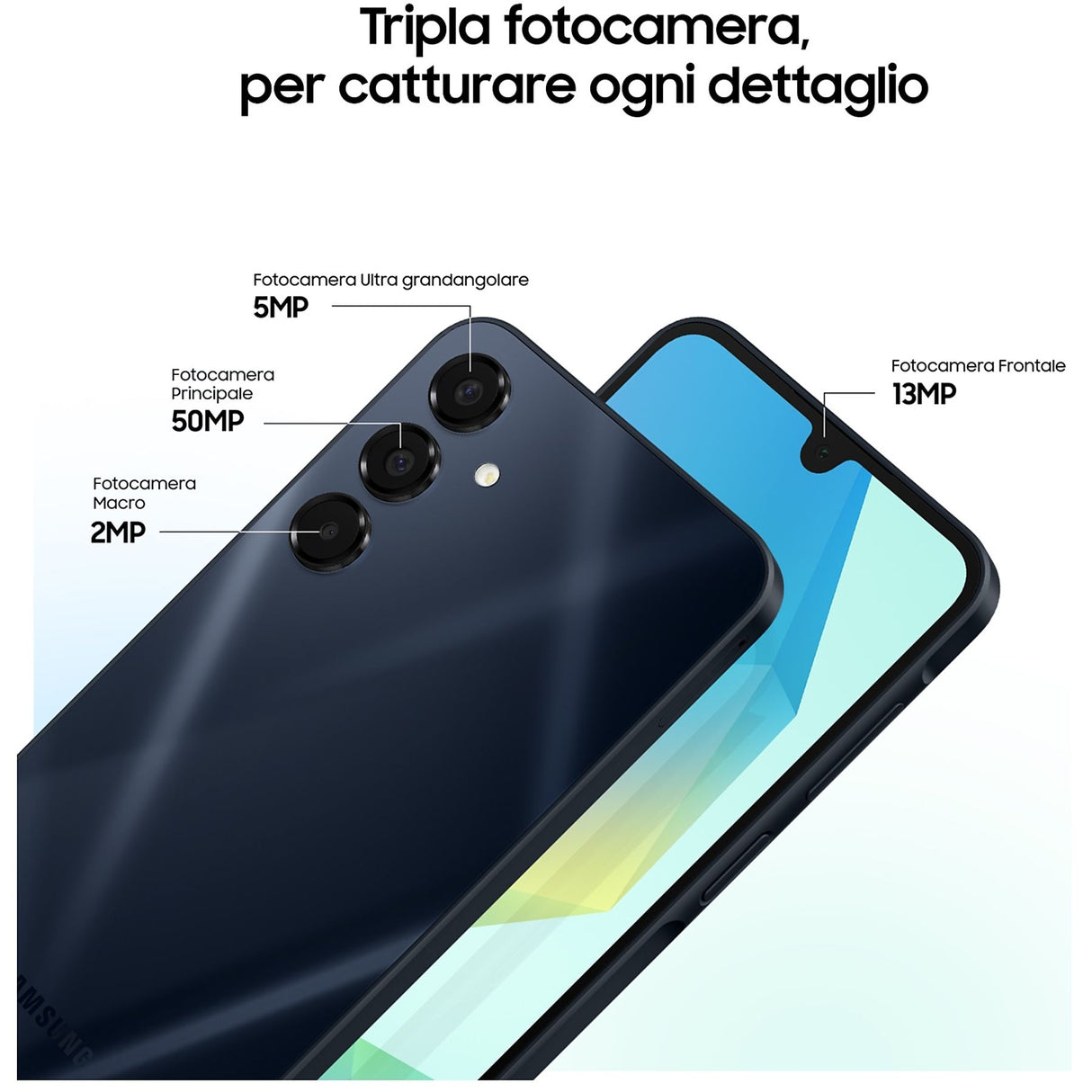 Samsung Galaxy A16 5G 17 cm (6.7") Dual SIM ibrida USB tipo-C 4 GB 128 GB 5000 mAh Nero, Blu