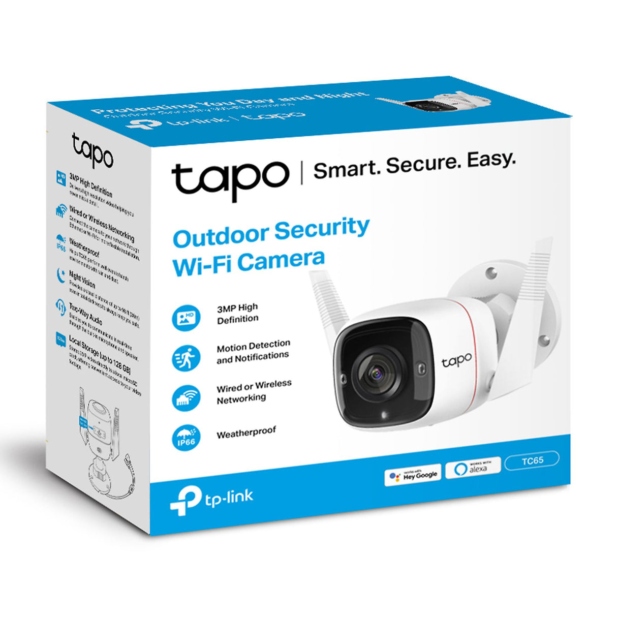 TP-Link Tapo TC65 telecamera di sorveglianza Pallottola (forma) Telecamera di sicurezza IP Esterno 2304 x 1296 Pixel Soffitto/muro