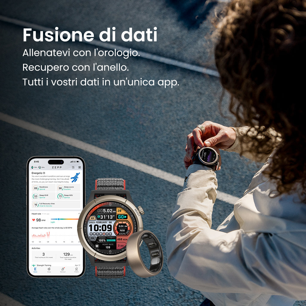 Amazfit Helio Ring Smart Ring Titanio Taglia 10