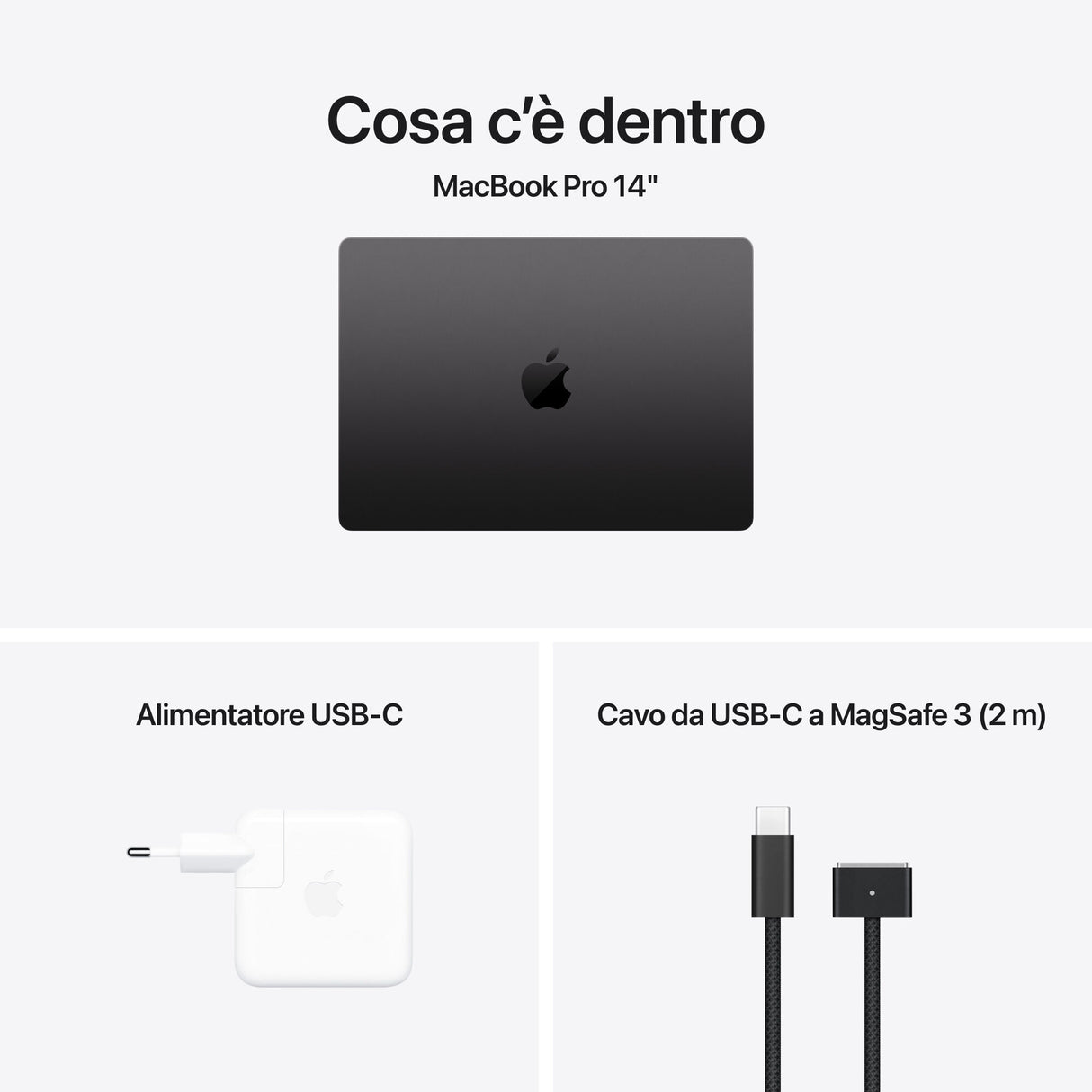 Apple MacBook Pro 14": Chip M4 con cpu 10 core e gpu 10 core, 1TB SSD - Nero siderale