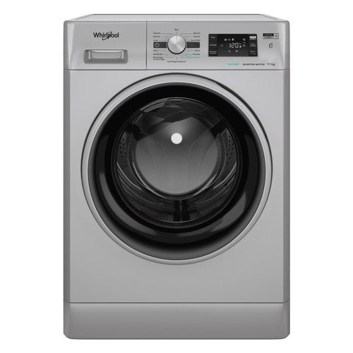 Whirlpool Lavatrice FFB 116 SILVER IT, Caricamento frontale, 11 kg, Centrifuga 1400 giri/min, Classe A