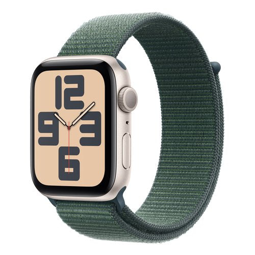 Apple Watch SE GPS 44mm Cassa Alluminio Galassia con Verde Lago Sport Loop