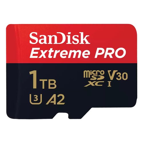 Scheda di memoria Sandisk SDSQXCD 1T00 GN6MA EXTREME PRO Black e Red