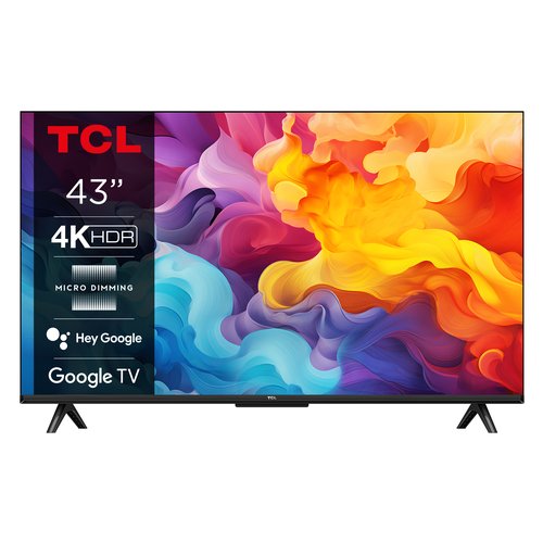 TCL P655 Serie P65 Smart TV Ultra HD 4K 43" 43P655, Dolby Audio, Controlli vocali, Google TV
