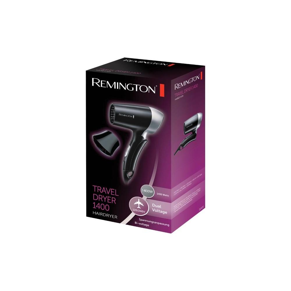 Remington D2400 asciuga capelli 1400 W Nero, Argento