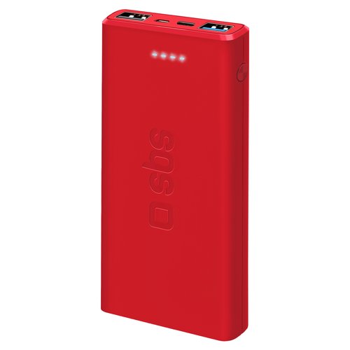 SBS TTBB10000FASTR batteria portatile Polimeri di litio (LiPo) 10000 mAh Rosso