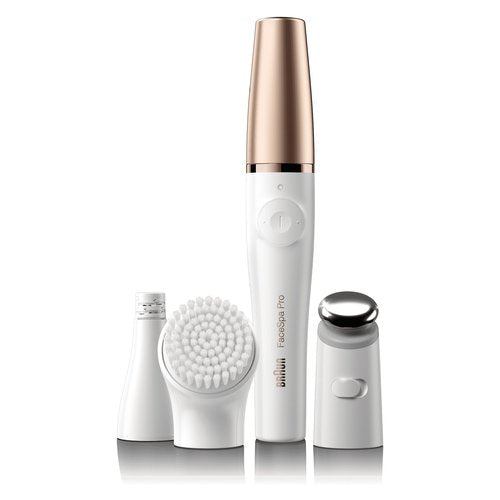 Braun FaceSpa Pro SE911, Bellezza Viso Epilatore Tutto-In-Uno, Incluso Epilatore Per Il Viso Con Dieci Micro Fori, Testina Tonificante E Spazzola Di Pulizia, Ricaricabile Con 90 Minuti Di Uso Senza Fili