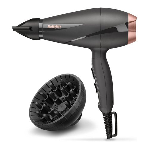 BaByliss Smooth Pro 2100 asciuga capelli 2100 W Nero, Oro rosa