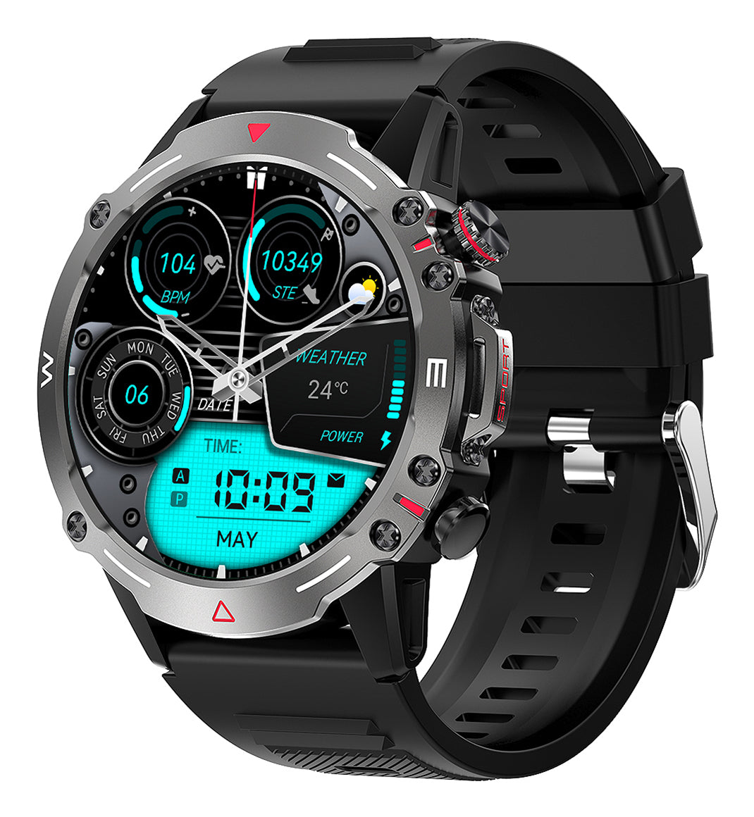 Trevi T-FIT 510 A 3,63 cm (1.43") AMOLED Digitale 466 x 466 Pixel Touch screen Nero