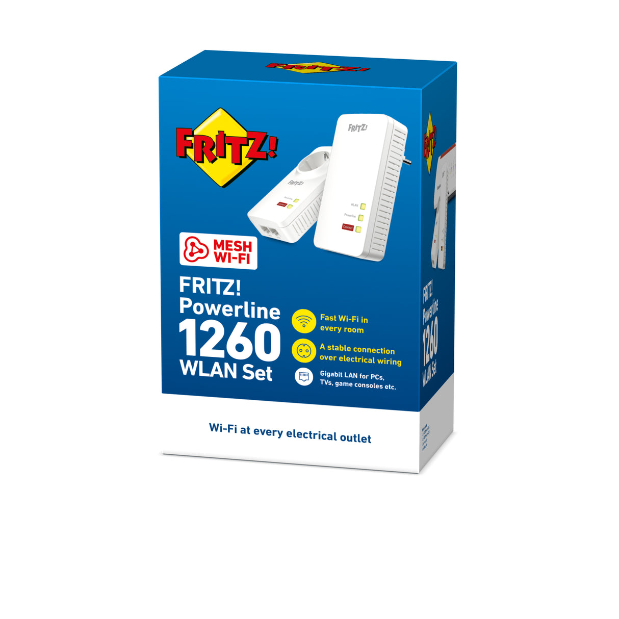 FRITZ!Powerline 1260 WLAN Set 1200 Mbit/s Collegamento ethernet LAN Wi-Fi Bianco 2 pz